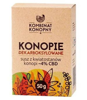 Konopie dekarboksylowane - Susz z kwiatostanów konopi 4% CBD 50 g