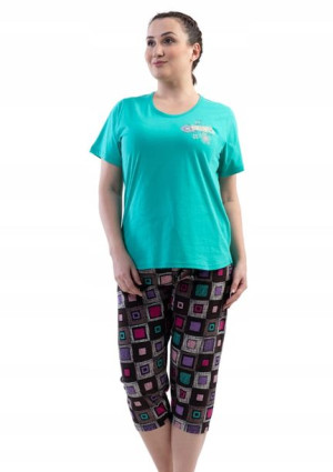 Piżama Damska Vienetta bawełniana +Size 1XL 46 48