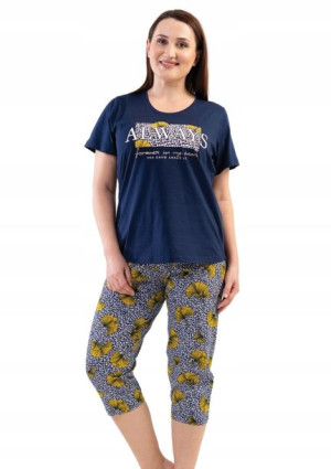 Piżama Damska Vienetta bawełniana +Size 4XL krótki