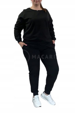 Komplet Dresowy Plus Size MARIETKA Czarny 44/2XL
