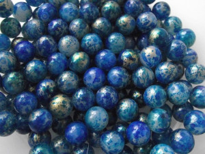 Kule Plastik Kamienne Niebieskie 8mm 20szt