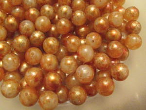 Kule Plastik Kamienne Miedziane 6mm 50szt