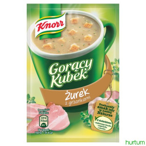 Pakiet 10szt Knorr Gorący Kubek Żurek z grzankami 17 g