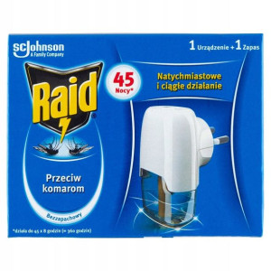 Raid urządzenie + zapas przeciw komarom 45 nocy
