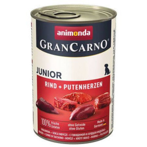 Animonda GranCarno Wołowina z Sercami Indyczymi Junior 400 g