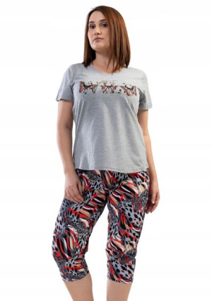 Piżama Damska Vienetta bawełniana +Size 1XL krótki