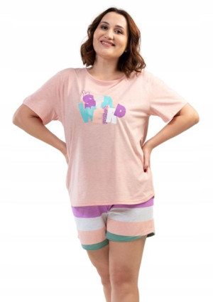 Piżama Damska Vienetta bawełniana +Size 1XL 46 48