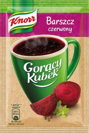 Pakiet 38szt Knorr Gorący Kubek Barszcz czerwony 14g