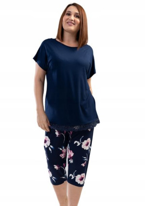 Piżama Damska Vienetta z wiskozy +Size 1XL krótki
