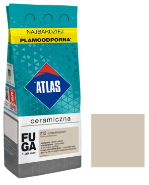 ATLAS  fuga ceramiczna 212 SZAROBRĄZOWY 2kg elastyczna, plamoodporna