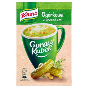 Pakiet 10szt Knorr Gorący Kubek Ogórkowa z grzankami 13g
