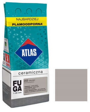 ATLAS fuga ceramiczna 203 STALOWY 5kg elastyczna, plamoodporna