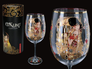 Kieliszek do wina - G. Klimt. The Kiss (CARMANI)
