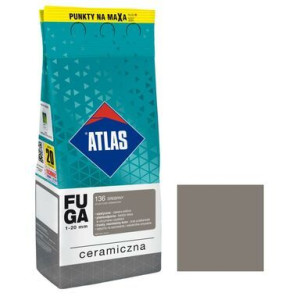ATLAS fuga ceramiczna 136 SREBRNY 5kg elastyczna, plamoodporna