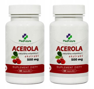 Acerola 500mg Ekstrakt 120kap Naturalna Witamina C