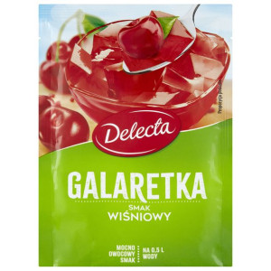 Pakiet 20szt/op Delecta Galaretka wiśniowa 70 g