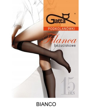 GATTA FILANCA Podkolanówki Bezuciskowe wz.00/UNI/Bianco