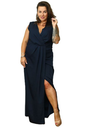 Sukienka ELEONORA granat 56 PLUS SIZE
