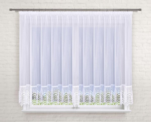 Firana 300x200 balkon, markizeta, gipiura 30 cm