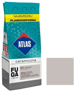 ATLAS fuga ceramiczna 034 JASNOSZARY 2kg elastyczna, plamoodporna