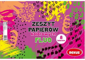 Wycinanka kredowana fluo A4/ 8 kartek