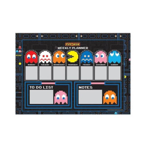 Zestaw planer biurkowy A4 plus naklejki PAC-MAN - HIGH SCORE