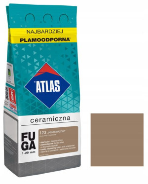 ATLAS fuga ceramiczna 123 JASNOBRĄZOWY 2kg elastyczna, plamoodporna