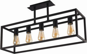 Lampa sufitowa CRATE 5 czarna