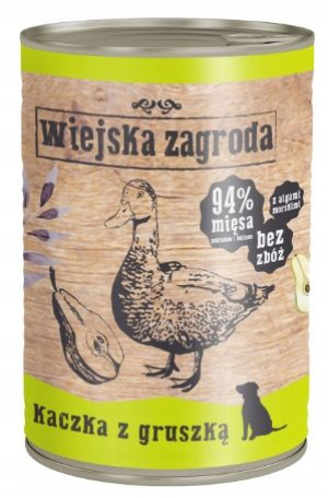 Wiejska Zagroda Karma Dla Psa Kaczka Gruszka 400g
