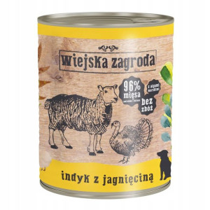 Wiejska Zagroda Karma Dla Psa Indyk Jagnięcina800g