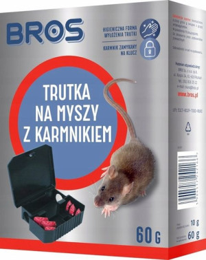 Trutka Na Myszy 60g + Karmnik Bros