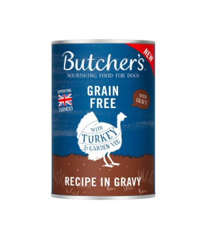 BUTCHER'S Original Recipe in Gravy, kawałki z indykiem w sosie 24x400g (pie