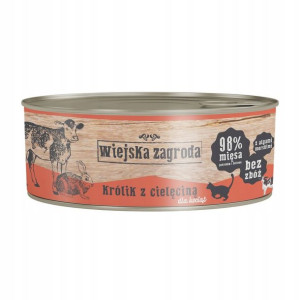 Wiejska Zagroda Dla Kociąt Królik Cielęcina 85g