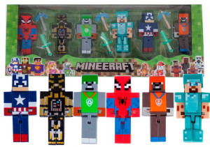 Figurki Minecraft Zestaw Superbohaterowie Steve