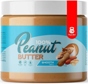 Masło Orzechowe GŁADKIE - Peanut Butter Smooth - Bez Cukru i Soli 500 g - C