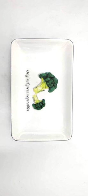 Półmisek Toskania z porcelany New Bone 23 cm wz.3 BROCCOLI