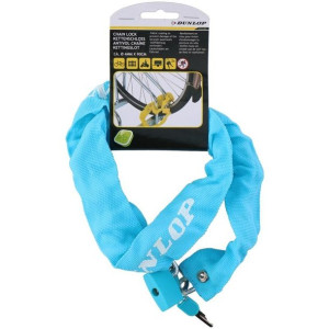 Dunlop - Antykradzieżowe zapięcie rowerowe 90 cm (Niebieski)