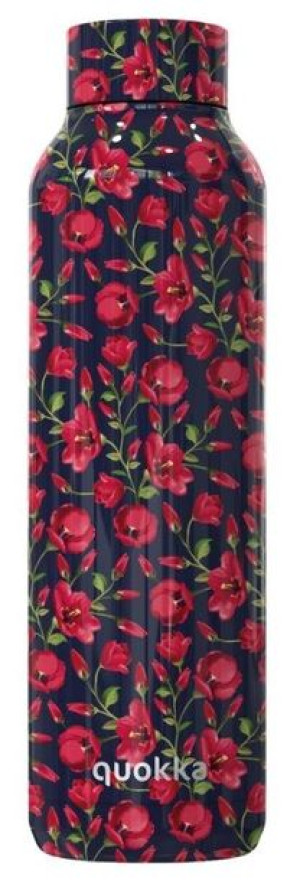Quokka Solid - Butelka termiczna ze stali nierdzewnej 630 ml (Tiny Tulips)