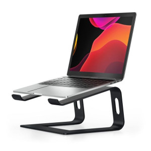 Crong AluBench - Ergonomiczna podstawka pod laptopa z aluminium (czarny)
