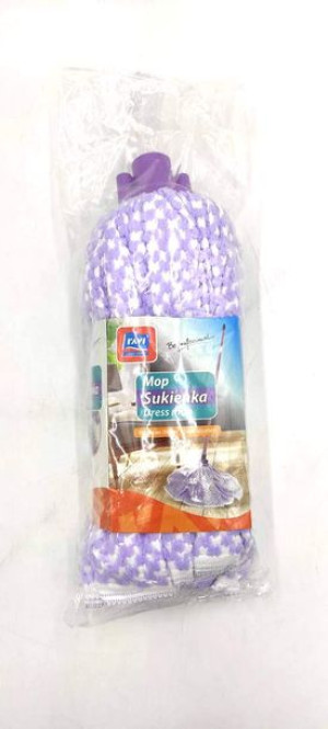 Mop z mikrofibry SUKIENKA, biało-liliowy