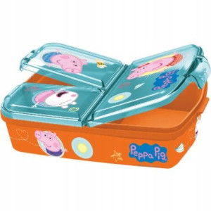 Świnka Peppa śniadaniówka lunchbox 3 przegrody