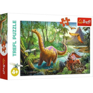 Puzzle 60 wędrówka dinozaurów