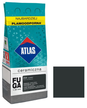 ATLAS fuga ceramiczna 204 CZARNY 5kg elastyczna, plamoodporna