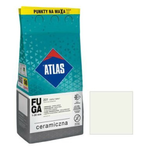 ATLAS fuga ceramiczna 201 CIEPŁY BIAŁY 5kg elastyczna, plamoodporna