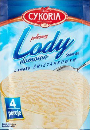 Pakiet 25szt/op Cykoria Lody  o smaku śmietankowym 60g