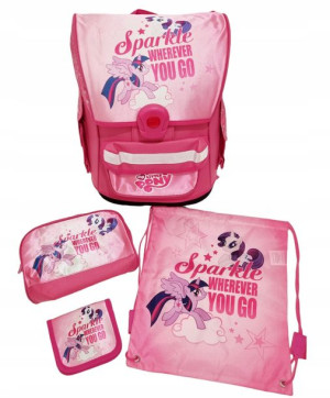 MY LITTLE PONY plecak tornister + 3 dodatki ZESTAW