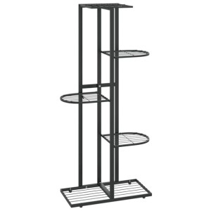 5-poziomowy stojak na kwiaty, 43x22x98 cm, czarny, metalowy