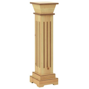 Klasyczny kwietnik kolumna, jasne drewno, 17x17x66 cm, MDF