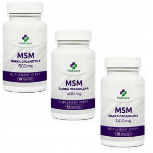 MSM siarka organiczna 500 mg stawy kości mięśnie 3 opakowania