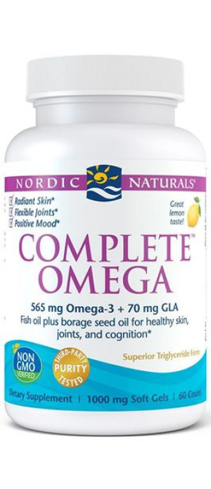 NORDIC NATURALS COMPLETE OMEGA 565mg lemon-60sftg